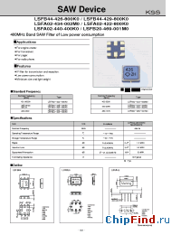 Datasheet LSFA02-440-400K0 manufacturer Kyocera Kinseki